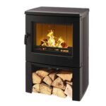 Guss-Kaminofen Leda Allegra small mit Holzfach (6 kW)