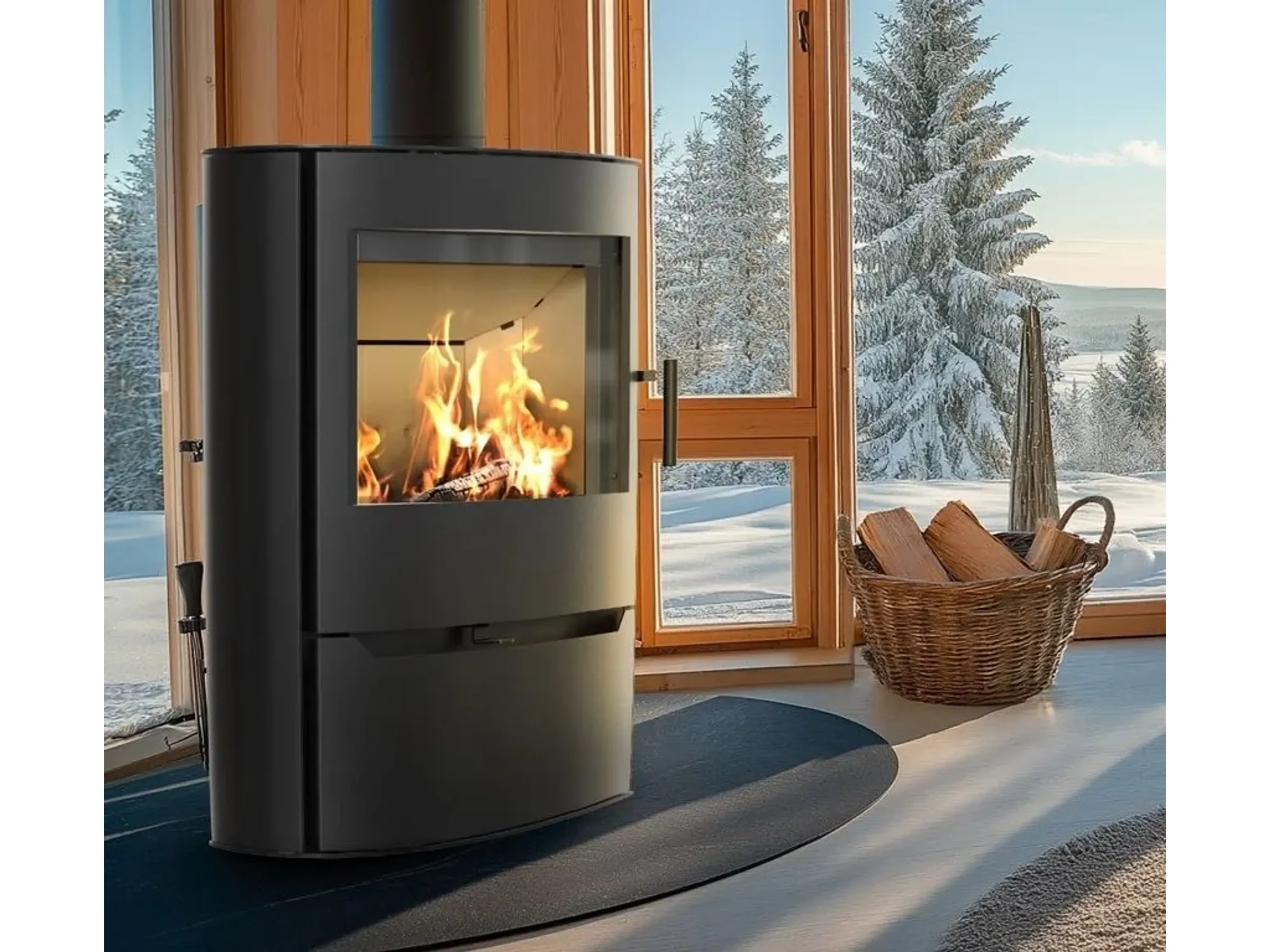 LQz8WXiZWU___05e3f8a4a178fdcc8d6c6a800c6f8ac5 ILDNORD Ovaler Kaminofen RENVIK und 10 kW
