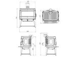 Plamen Gusskaminofen Authentic 50 mit Herdplatte und 12kW