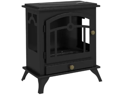 HOMCOM Ethanol Kamin Stahl 45L x 28B x 54H cm Schwarz