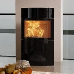 Kaminofen AUSTROFLAMM Fynn Xtra 2.0, raumluftunabhängig (6 kW) - Stahlverkleidung; mit Keramikfront unten; Rauchquarz