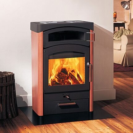 Kaminofen AUSTROFLAMM Pallas Back (9 kW) - Preis auf Anfrage - Keramikverkleidung erde