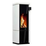 Kaminofen CERA Design Conte mini mit geraden Seitenwänden (5,0 kW) - Creme