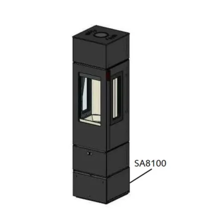 CERA Design Sockelelement Unterbau inkl. Schublade zu Kaminofen Santos
