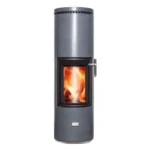 Kaminofen CERA Design Solitherm mit Thermotte, raumluftunabhängig (6 kW) - raumluftabhängig, Thermotteverkleidung Natur, Anschluss hinten – Bild 3