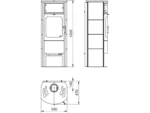 Hark Opera-B grande Kaminofen Keramik Creme-Weiß 7 kW mit Automatik