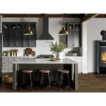 Fireplace Barcelona Kaminofen Speckstein Schwarz 8 kW