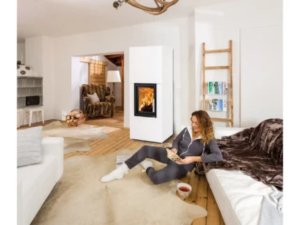 Haas+Sohn Dachstein Kaminofen Wärmespeicherbeton Weiß 7 kW