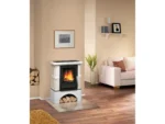 Justus Bavaria Kaminofen Keramik Bordeauxrot 7 kW – Bild 2
