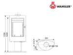 Wamsler Nizza Kaminofen Gusseisen Schwarz 10 kW