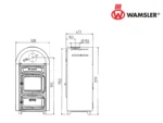 Wamsler Etna Kaminofen Gusseisen Schwarz 9 kW