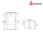 Wamsler KF 101- OF - W Kaminofen Stahl Grau 8 kW