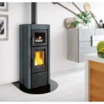 La Nordica Ester Kaminofen Naturstein Schwarz 8,2 kW mit Automatik