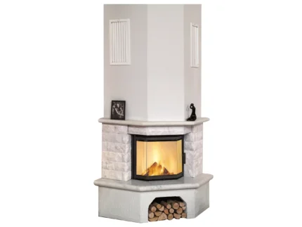 Hark Kaminofen-Bausatz Vermont Marmorverkleidung Naturweiß 8 kW EEK: A+