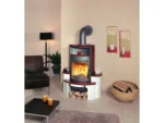 Hark Avenso GT ECOplus Kaminofen Ofenkacheln Bordeauxrot 6 kW mit Automatik