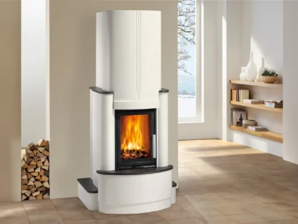 Haas+Sohn Roma II Kaminofen Wärmespeicherbeton Weiß 7 kW