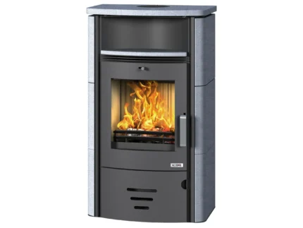 Accente Kaminofen Naturstein Granit Anthrazit 6 kW mit Automatik