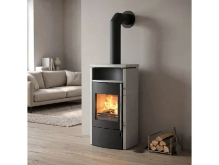 Accente Kaminofen Sandstein Creamy White 6 kW mit Automatik