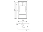 Wamsler Trion-H Kaminofen Stahl Grau 8 kW – Bild 2