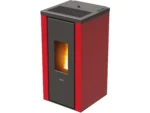 PEGASO Pelletofen Vera Stahl Bordeaux 7 kW mit Automatik – Bild 2