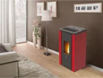 PEGASO Pelletofen Vera Stahl Bordeaux 7 kW mit Automatik