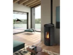 PEGASO Pelletofen Floyd Stahl Anthrazit 7,7 kW mit Automatik