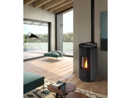 PEGASO Pelletofen Floyd Stahl Anthrazit 7,7 kW mit Automatik