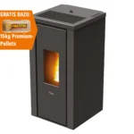 PEGASO Pelletofen Vera Stahl Anthrazit 7 kW mit Automatik