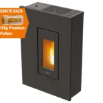 PEGASO Pelletofen Madison Stahl Anthrazit 5,3 kW mit Automatik