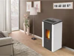 PEGASO Pelletofen Vera Stahl Weiß 7 kW mit Automatik