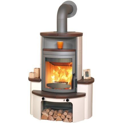 Hark Avenso GT ECOplus Kaminofen Ofenkacheln Jola-Braun/Stone 8 kW