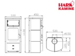 Hark Dauerbrand Kaminofen Opera-B Creme mit Automatik 7 kW EEK: A+