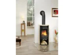 Justus Kaminofen Usedom 5 Schwarz 5 kW Sandsteinverkleidung – Bild 3