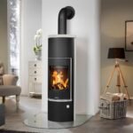 Wasserführender Kaminofen JUSTUS Faro Aqua 2.0 (8,5 kW) - Abdeckplatte Stahl Schwarz; Korpus Schwarz – Bild 2