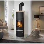 Wasserführender Kaminofen JUSTUS Faro Aqua 2.0 (8,5 kW) - Abdeckplatte Stahl Schwarz; Korpus Schwarz – Bild 3