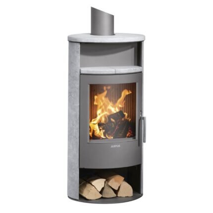 Kaminofen JUSTUS Island 5 2.0 (5,0 kW) - Speckstein (Korpus Gussgrau)