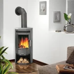 Kaminofen JUSTUS Usedom 7 (7 kW) - Verkleidung Speckstein; Korpus Gussgrau