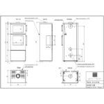 CERA Design BAKER ONE Kaminofen mit Backfach (7 kW) - Front- und Seiten-Verglasung (Schwenktür) - geschlossen, Einscheibensicherheitsglas, ohne