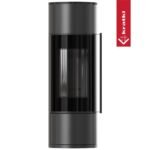 Kaminbausatz Kratki Ambler (7 kW) - Front-Verglasung (Schwenktür) - TERMOTEC Schwarz, ohne Türfeder, Schwarzer Stahl