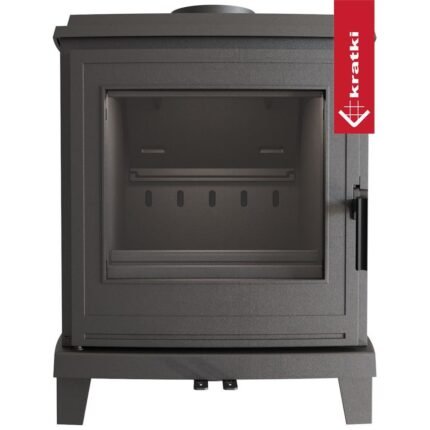 Kaminofen Kratki Koza K11 (6 kW) - Front-Verglasung (Schwenktür) - mit Türfeder (selbstschließend)