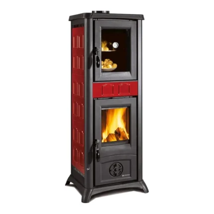 La Nordica Kaminofen Gemma Forno.165 mit Backfach (7,3 kW) - Keramik Elegance Bordeaux
