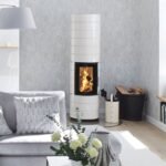 Guss-Kaminofen Leda Colona Lite mit 6 Ringen(6 kW) - Rauchrohrabgang hinten, mit LEDATRONIC, Gussverkleidung, Weiß – Bild 2