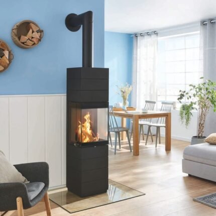 Guss-Kaminofen Leda Corna PS Panorama-Sicht (6 kW)