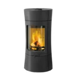 Guss-Kaminofen LEDA VISPA (6 kW) - Schwarz