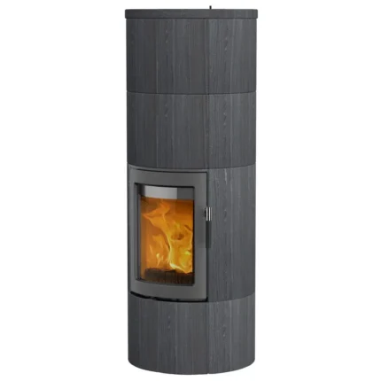 Kaminofen Lotus Maestro 2 (6 kW) - Speckstein Indian Night, Anschluss oben, Grau