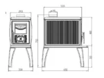 Plamen Gusskaminofen Trenk Mit Herdplatte und 8,9 kW – Bild 4