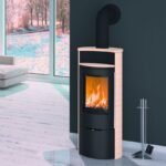 Kaminofen Olsberg Caldera II Compact, raumluftunabhängig (6 kW) - Natursteinverkleidung Big Stone Speckstein, Schwarz