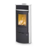 Kaminofen Olsberg Caldera II Compact, raumluftunabhängig (6 kW) - Natursteinverkleidung Big Stone Speckstein, Schwarz
