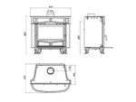 Plamen Gusskaminofen Glas Franklin und 11 kW – Bild 2