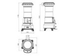 Plamen Gusskaminofen Julia Gussgrau mit Herdplatte 8kW